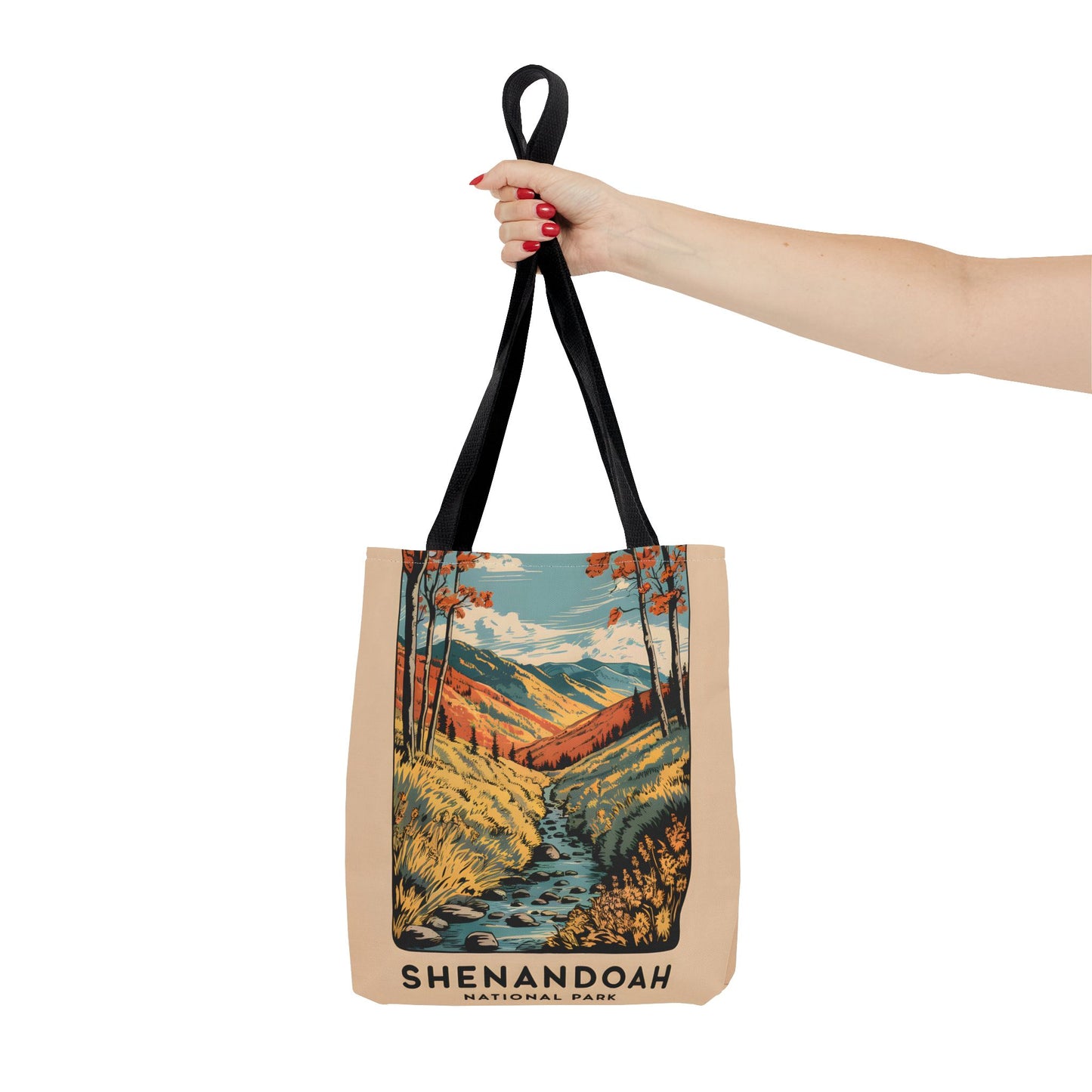 Shenandoah Tote Bag Scenic Mountain Print Nature Hiking Gift Adventure Art