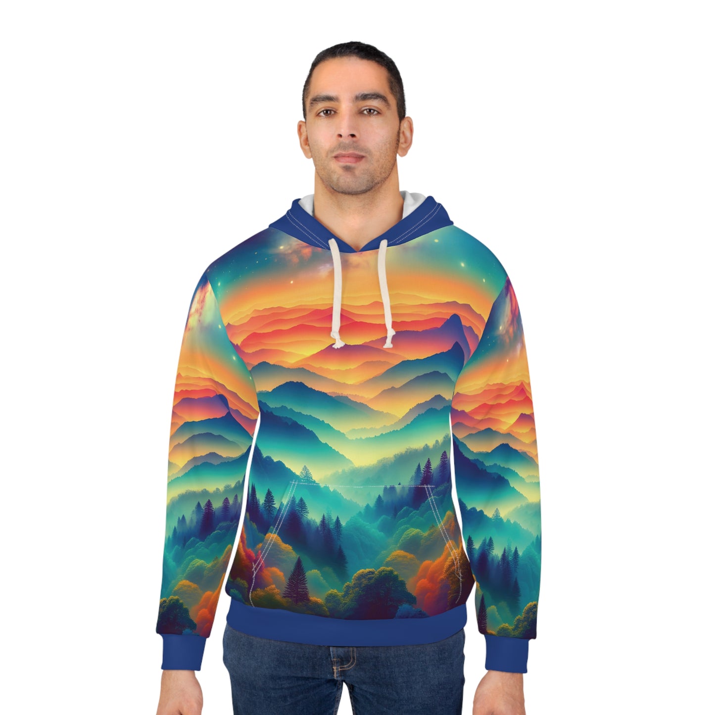 Appalachian Hoodie All Over Print Colorful Mountain Pullover Hiking Adventure