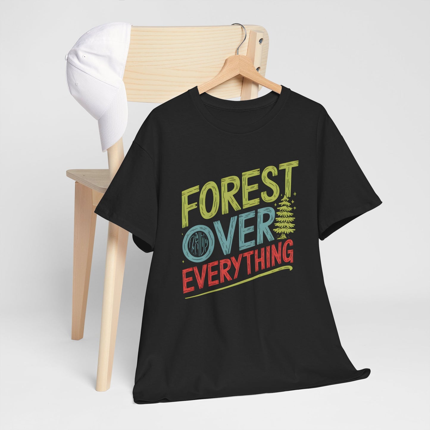 Forest Over Everything Eco Friendly Graphic Tee Shirt Unisex Short Sleeve Casual