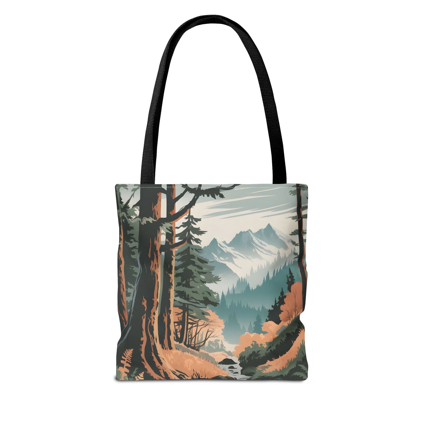 Olympic National Park All Over Print Tote Eco Friendly Nature Adventure Bag