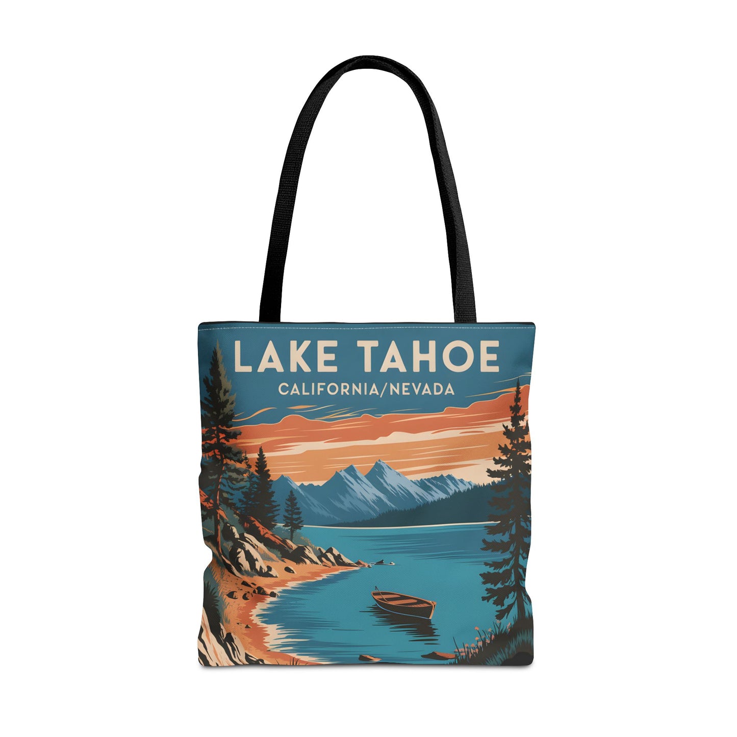 Lake Tahoe California Nevada All Over Print Tote Bag Outdoor Adventure Gift