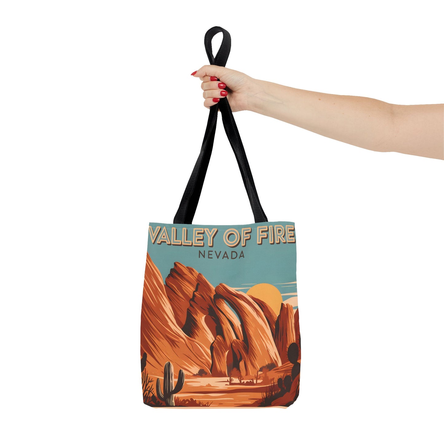 Valley of Fire Nevada All Over Print Tote Bag Desert Landscape Art Travel Gift
