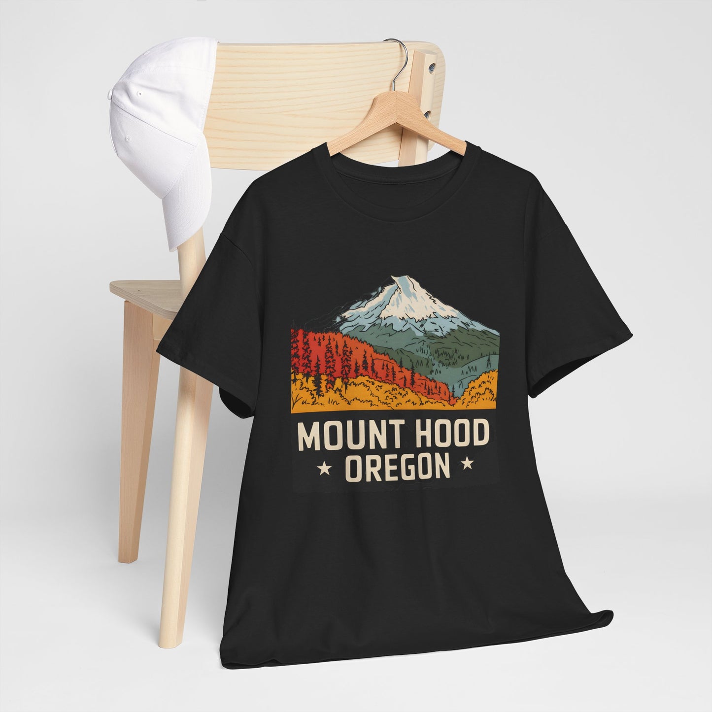Mount Hood Oregon T-Shirt Unisex Hiking Tee Retro Mountain Nature Travel Gift