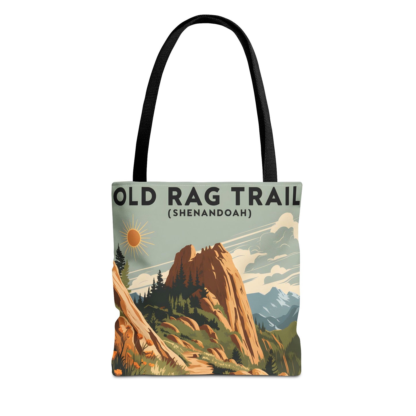 Old Rag Trail Tote Bag Shenandoah National Park Hiking Adventure Apparel