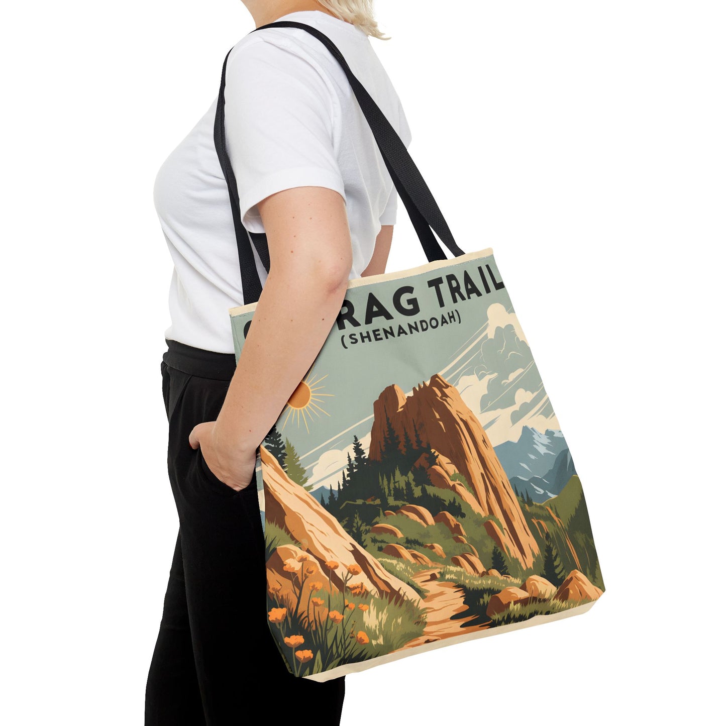 Old Rag Trail Tote Bag Shenandoah National Park Hiking Adventure Apparel
