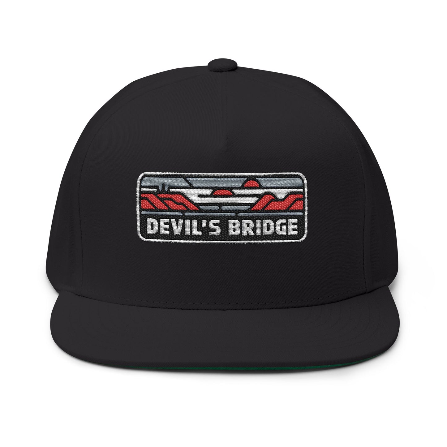 Devil's Bridge Flat Bill Hat Outdoor Adventure Gear Apparel Adjustable Cap