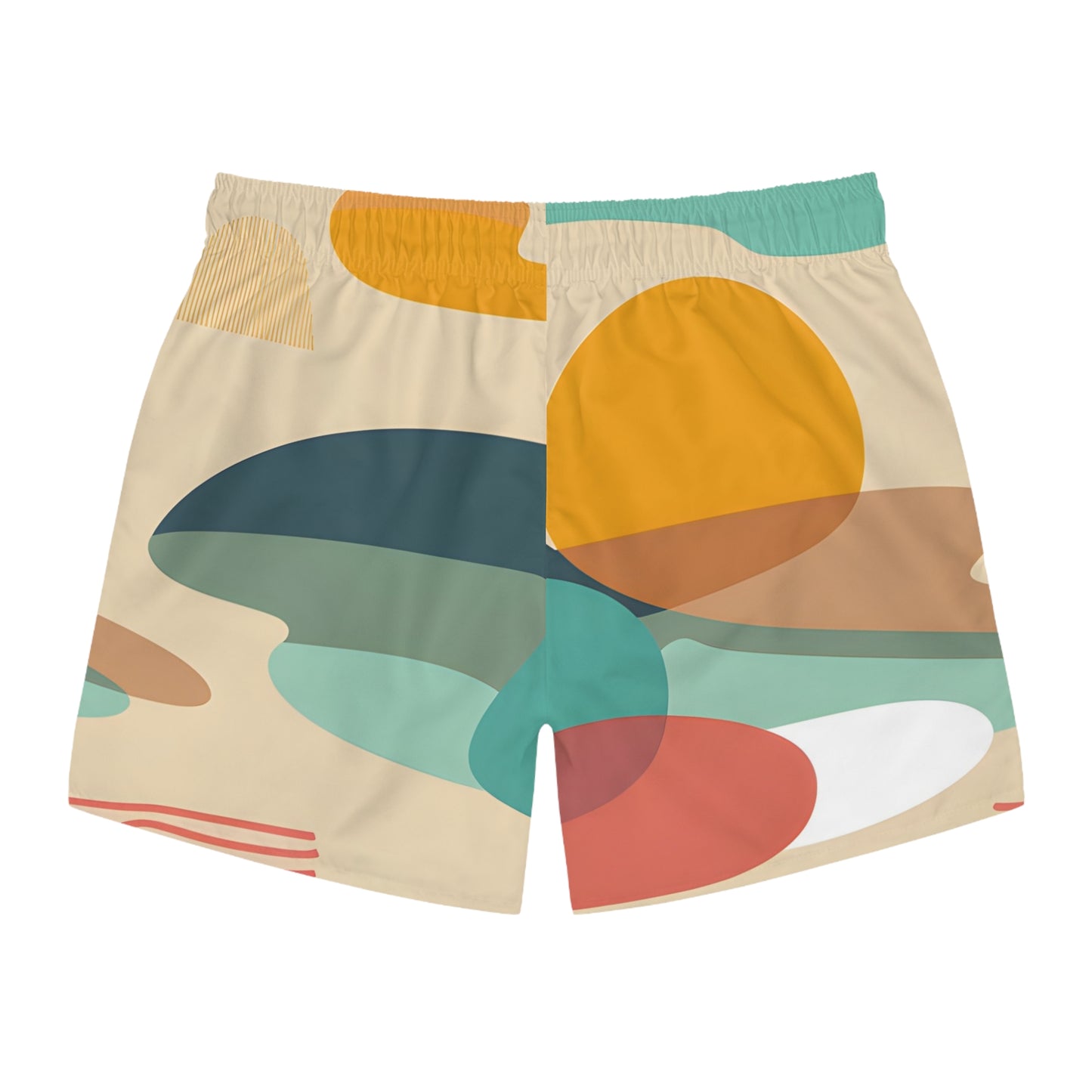 Seaside Retro Swim Trunks Men’s Beach Shorts Summer Surf Wear Colorful Quick Dry