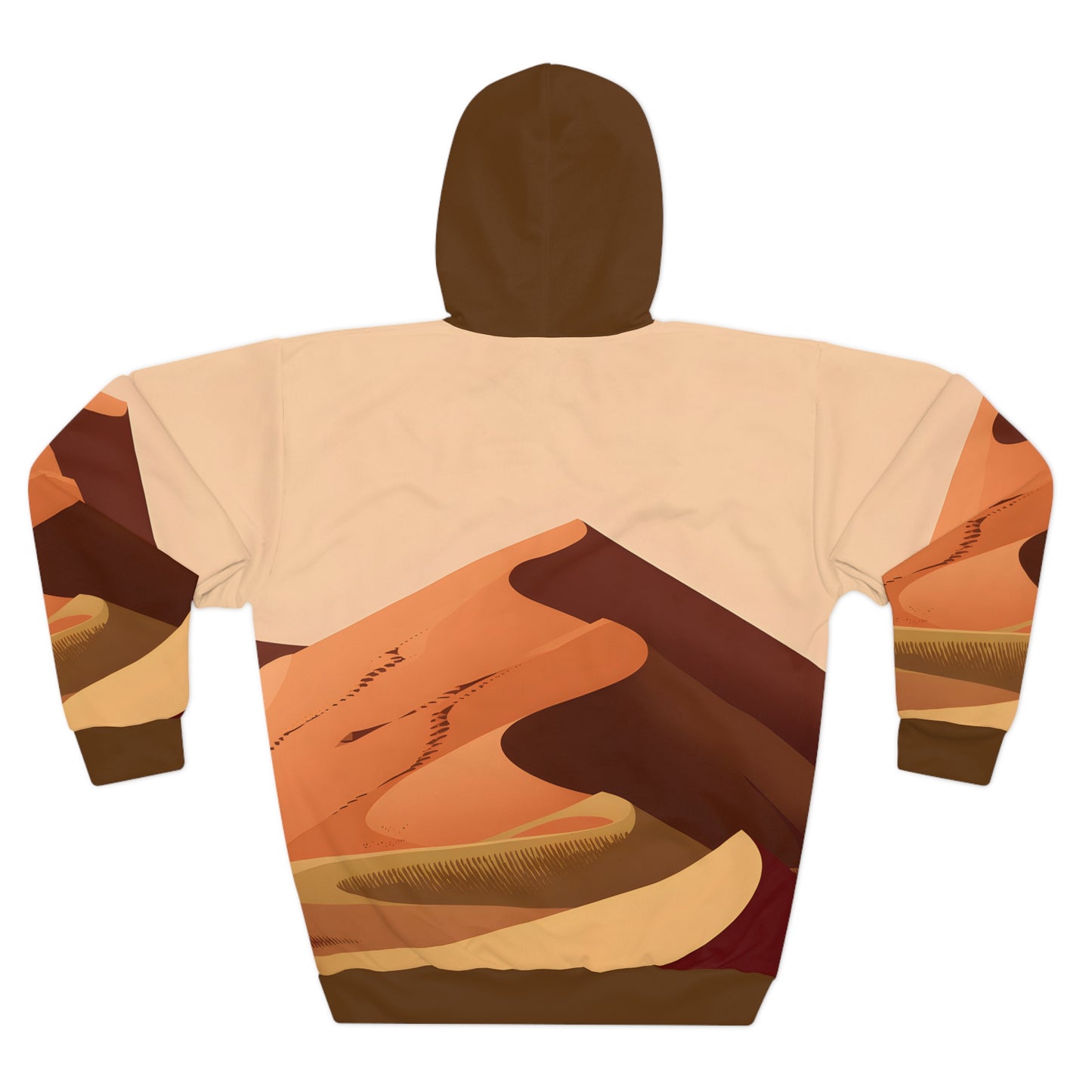 Radiant Dunes All-Over Print Pullover Hoodie Outdoor Adventure Travel Apparel