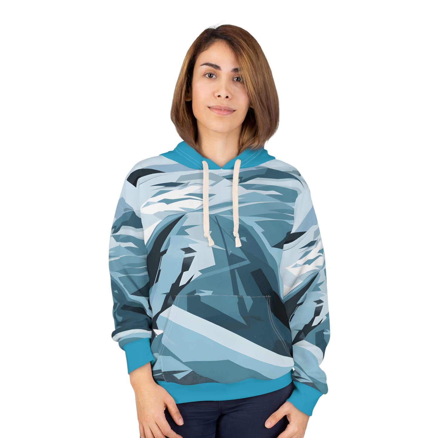 Frozen Tundra Hoodie All Over Print Winter Landscape Pullover Outdoor Travel