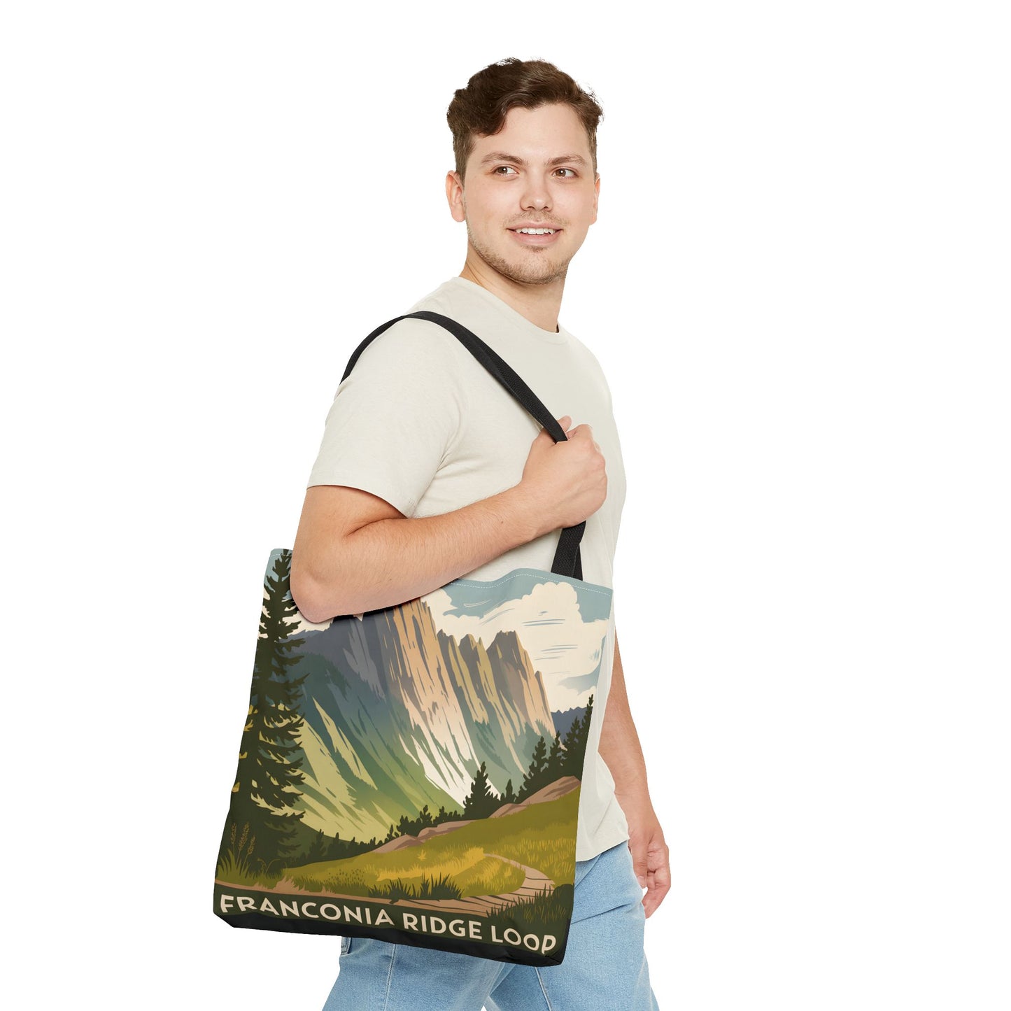 Franconia Ridge Loop Tote Bag New Hampshire Mountain Landscape All Over Print