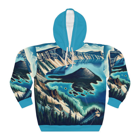 All-Over Print Hoodie Featuring Crater Lake National Park Design
