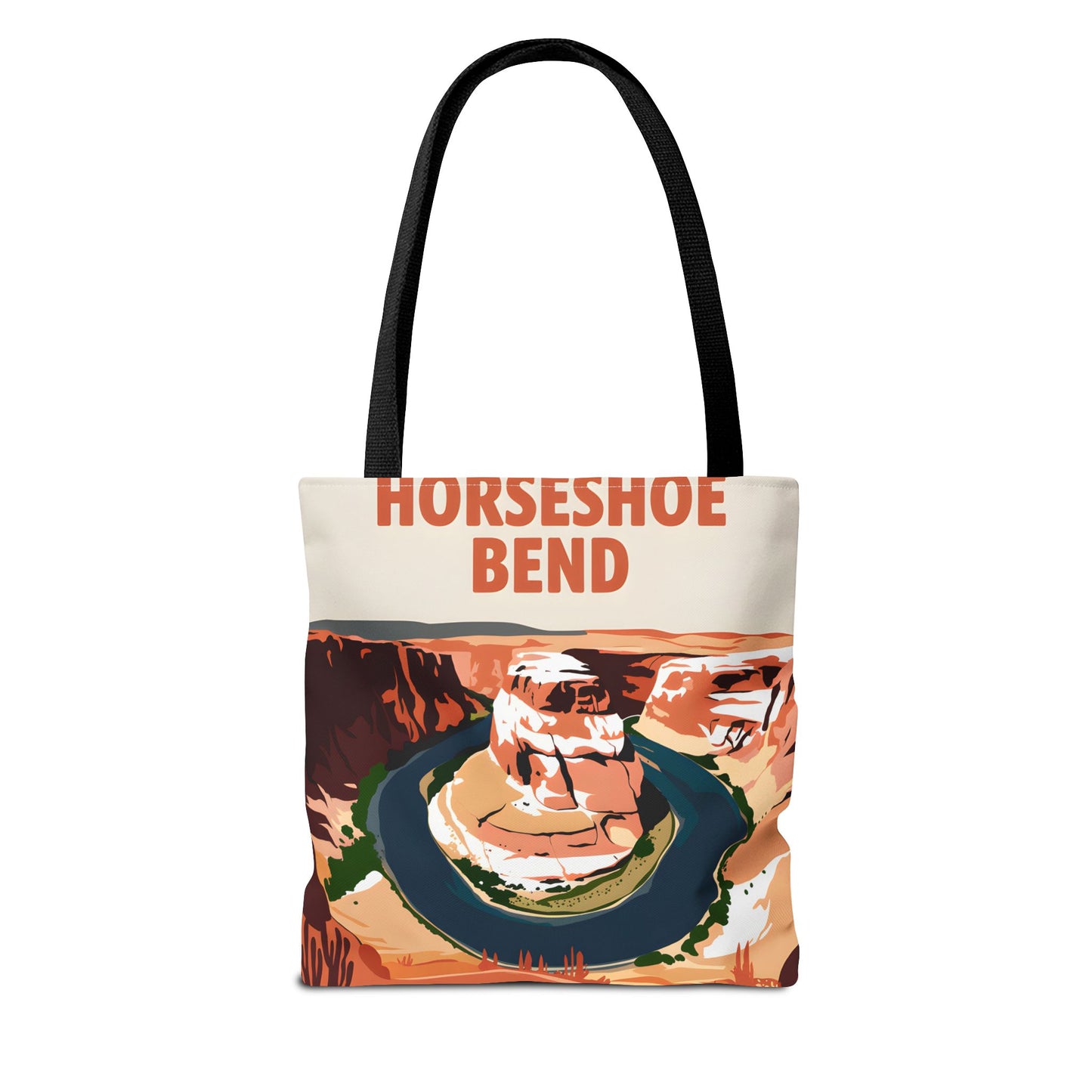 Horseshoe Bend All Over Print Tote Bag Nature Inspired Gift Shopping Apparel
