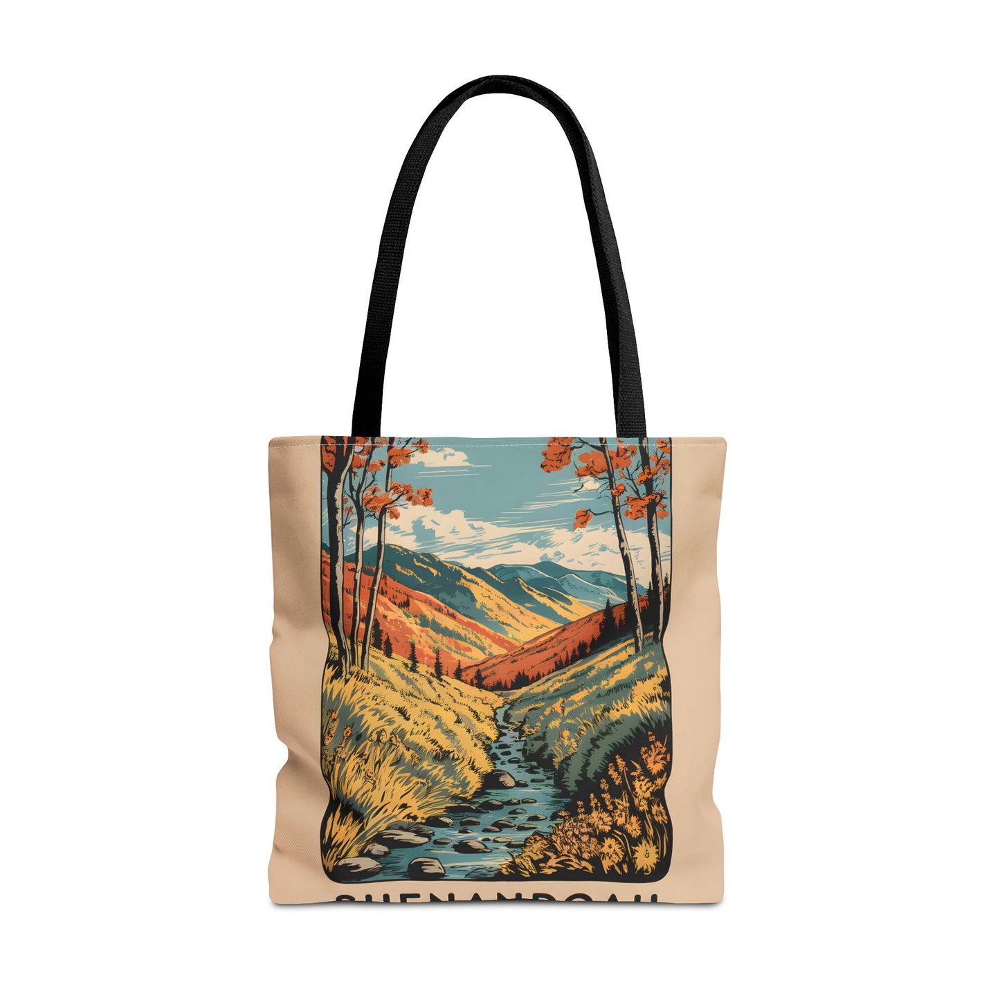 Shenandoah Tote Bag Scenic Mountain Print Nature Hiking Gift Adventure Art