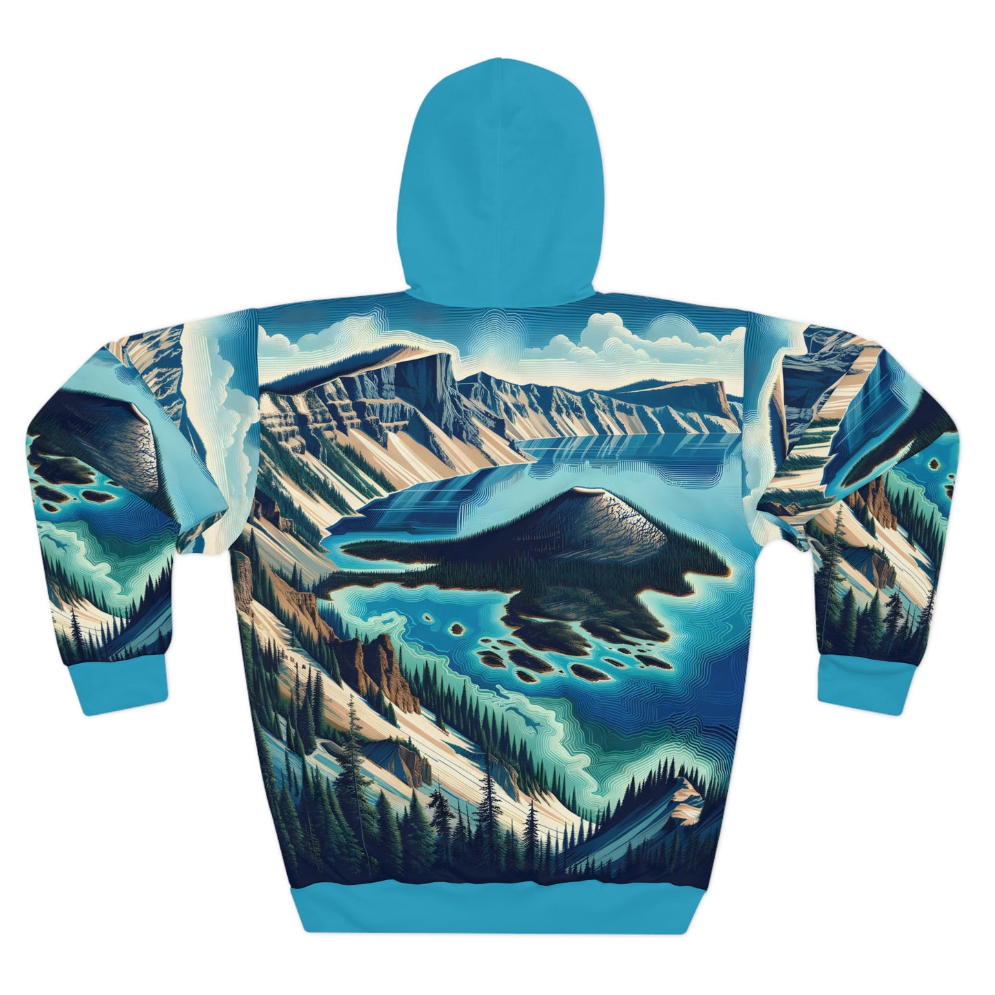 All-Over Print Hoodie Featuring Crater Lake National Park Design