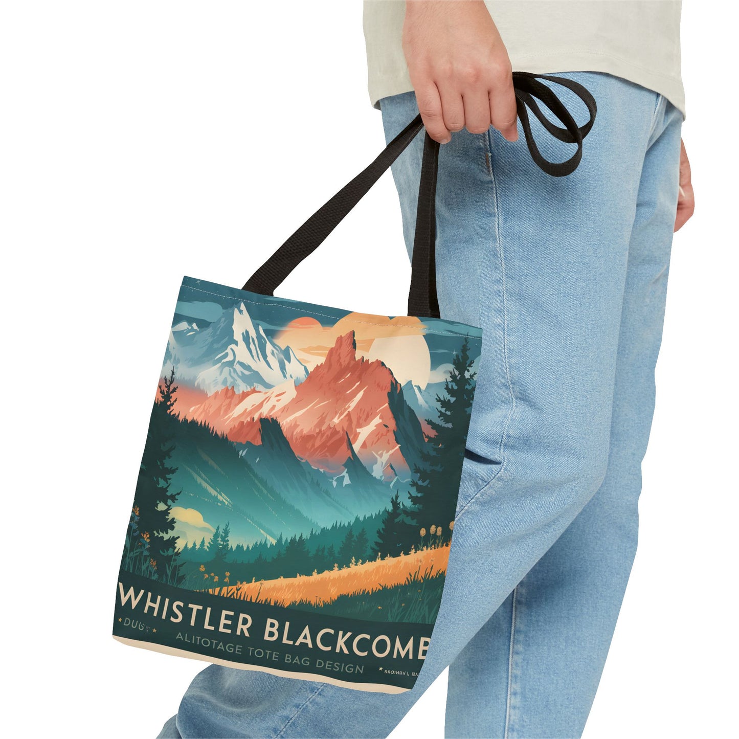 Whistler Blackcomb All Over Print Tote Bag Mountain Landscape Nature Design