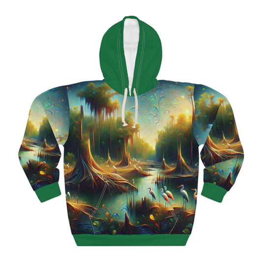 Everglades Hoodie All Over Print Pullover Nature Swamp Graphic Forest Design