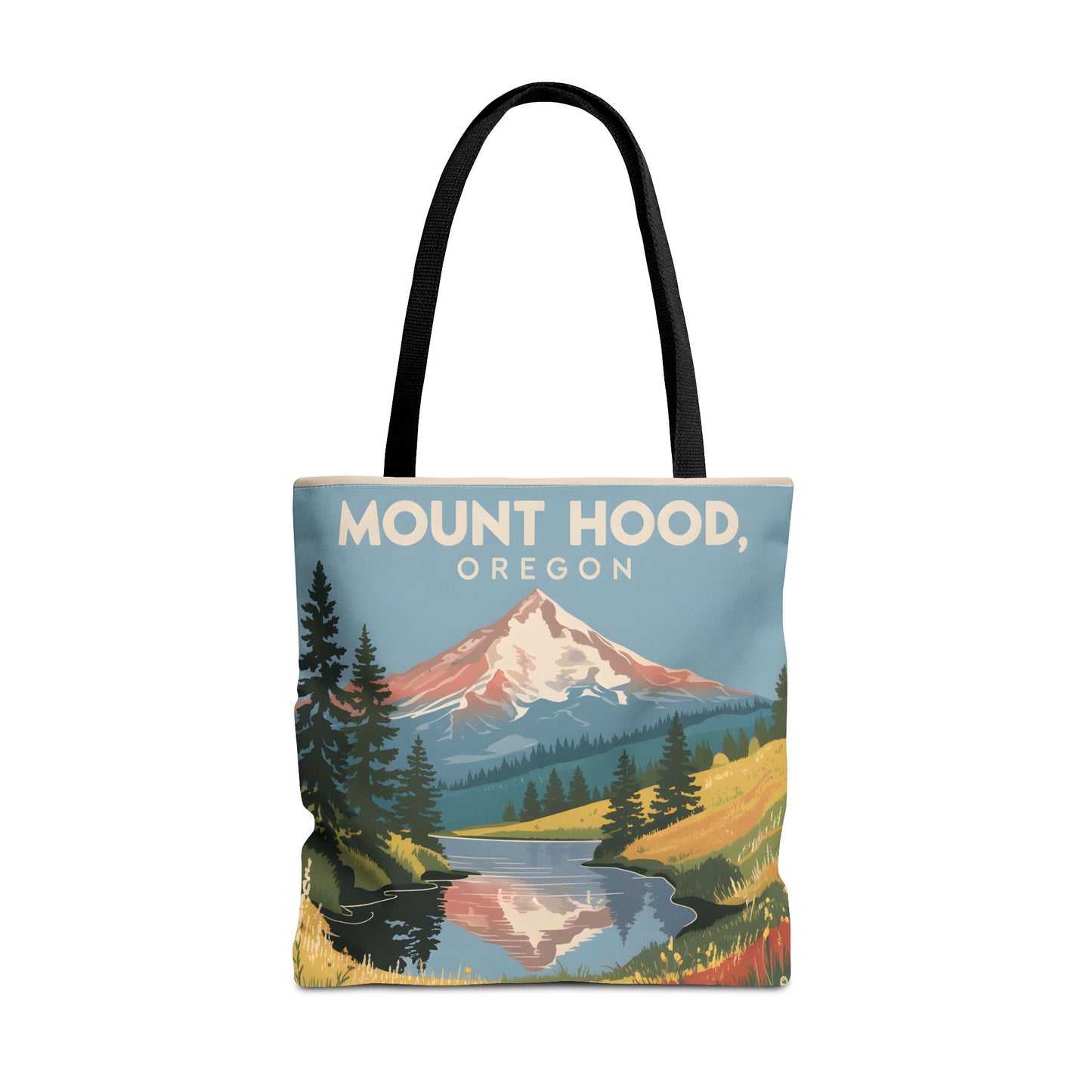 Mount Hood Oregon All Over Print Tote Bag Camping Nature Scene Outdoor Apparel
