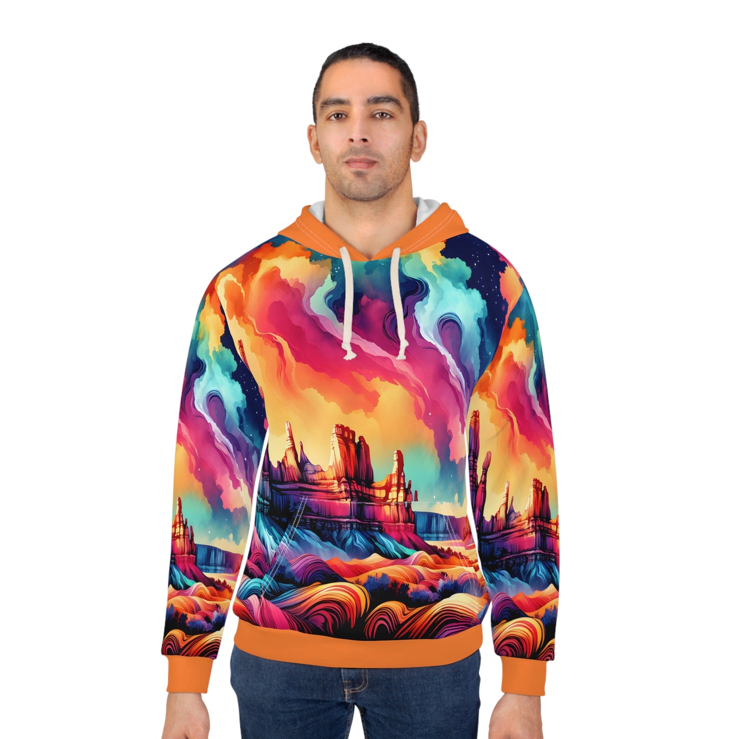 Cathedral Valley Hoodie All Over Print Pullover Travel Outdoor Apparel Unisex