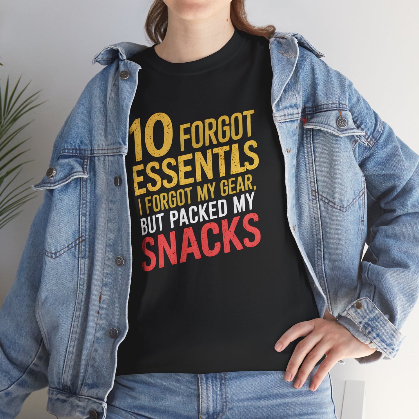Funny Camping I Forgot My Gear Packed My Snacks Graphic Gift T Shirt
