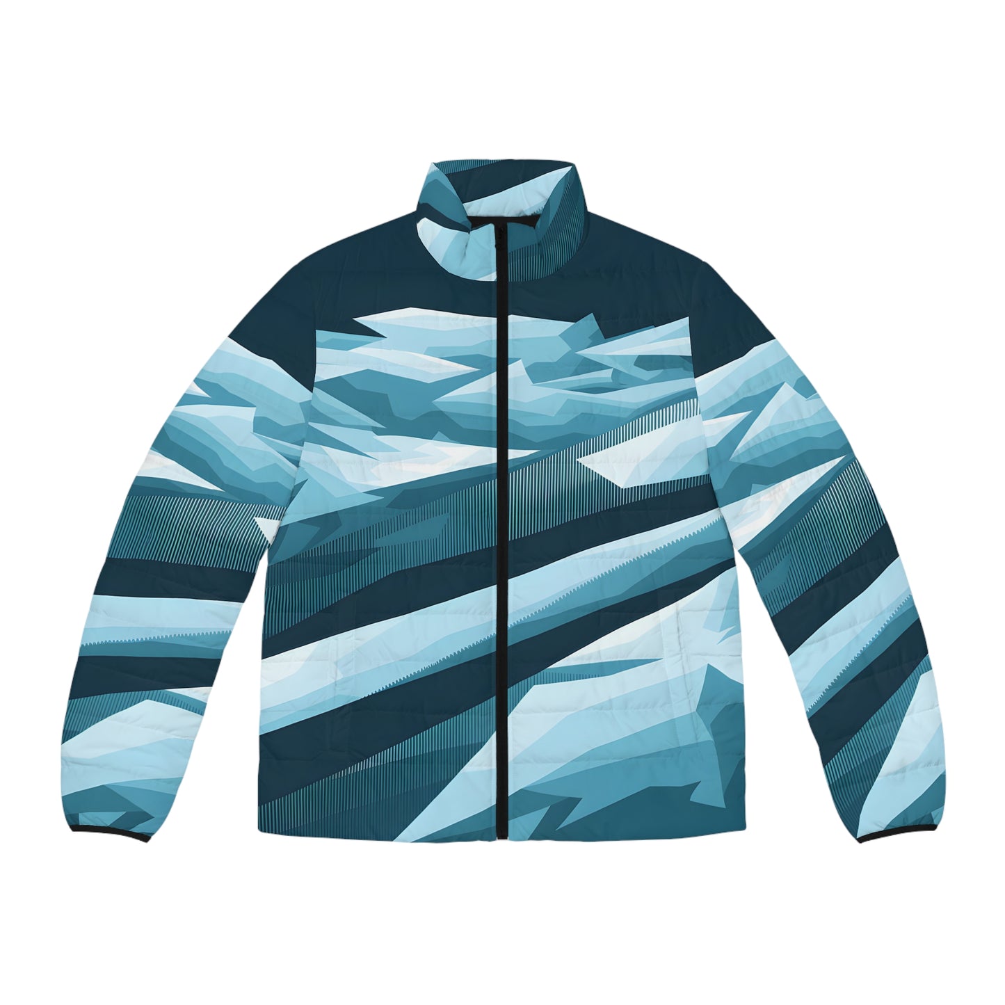 Gradient Ice Puffer Jacket Stylish Outdoor Apparel for Cold Weather Fashion