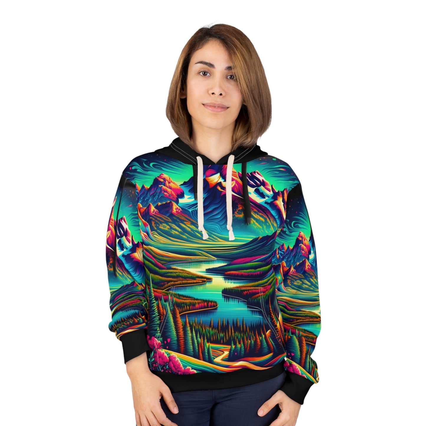 Grand Teton National Park All Over Print Hoodie Outdoor Adventure Wear Travel