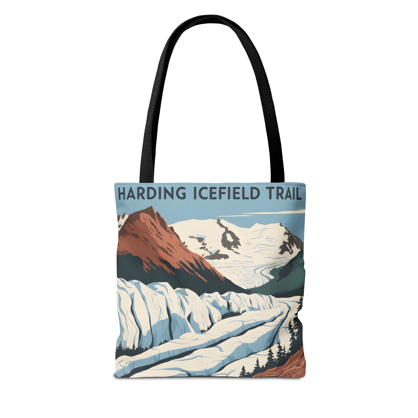 Harding Icefield Trail Tote Bag All Over Print Kenai National Park Hiking Gear