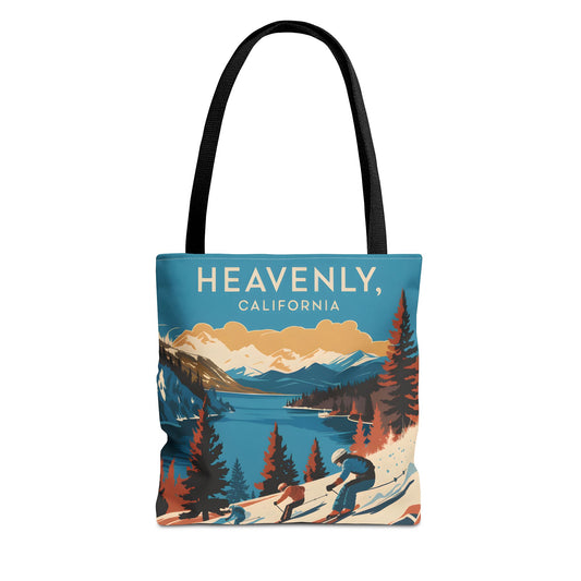 Heavenly Tote Bag All Over Print California Ski Resort Lake Mountain Travel