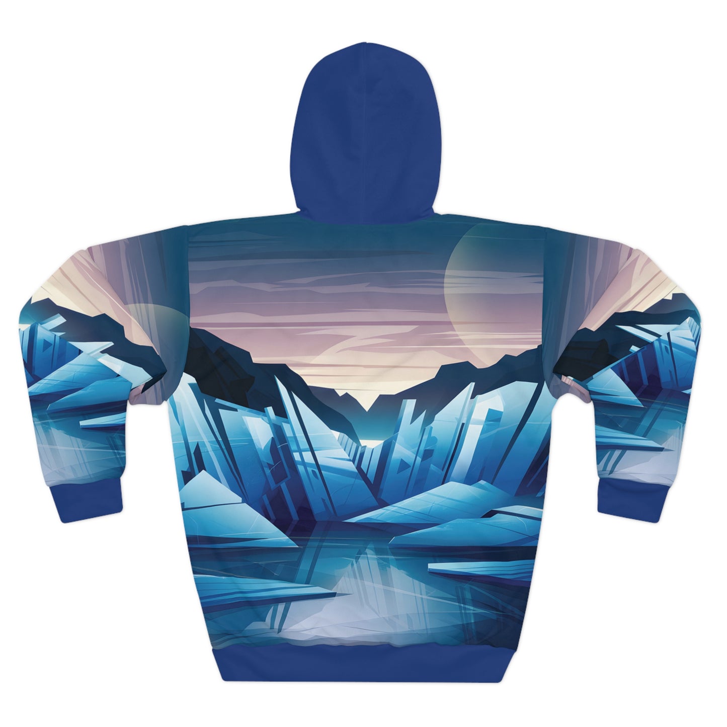 Glacial Twilight Hoodie All Over Print Ice Landscape Pullover Adventure Travel