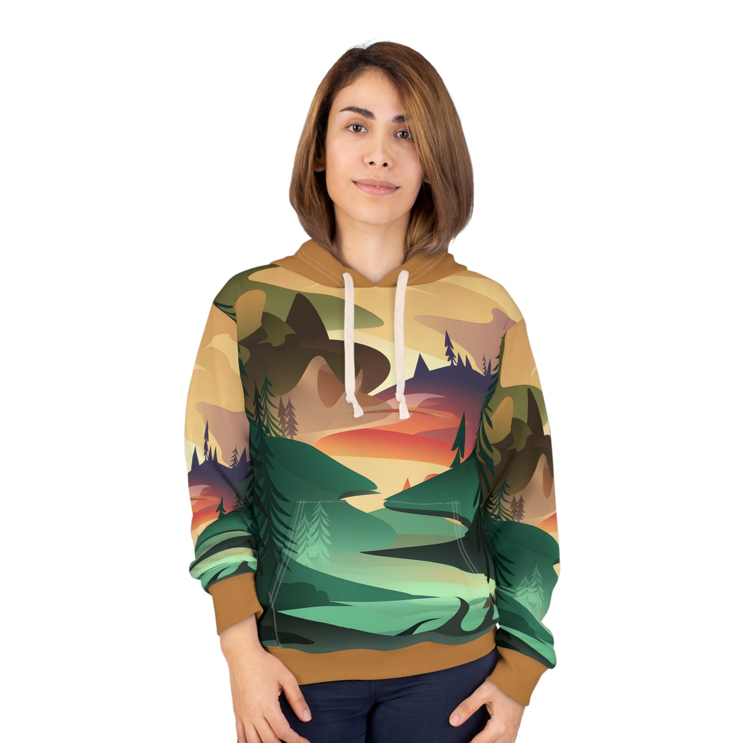 All Over Print Hoodie Twilight Embers Scenic Outdoor Adventure Apparel