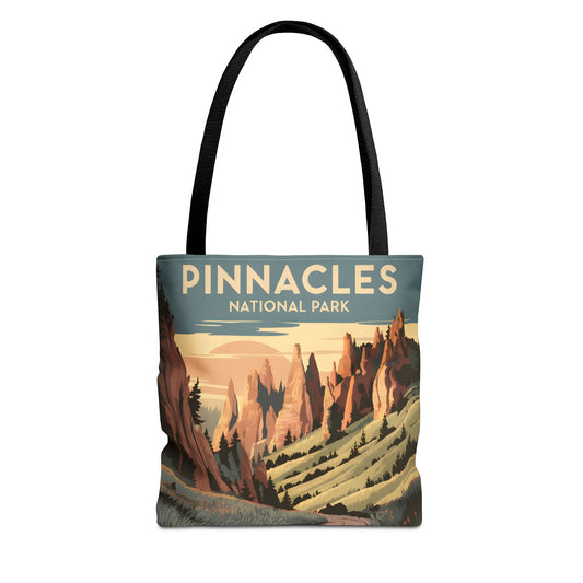Pinnacles National Park All Over Print Tote Bag Scenic Nature Design Art Apparel