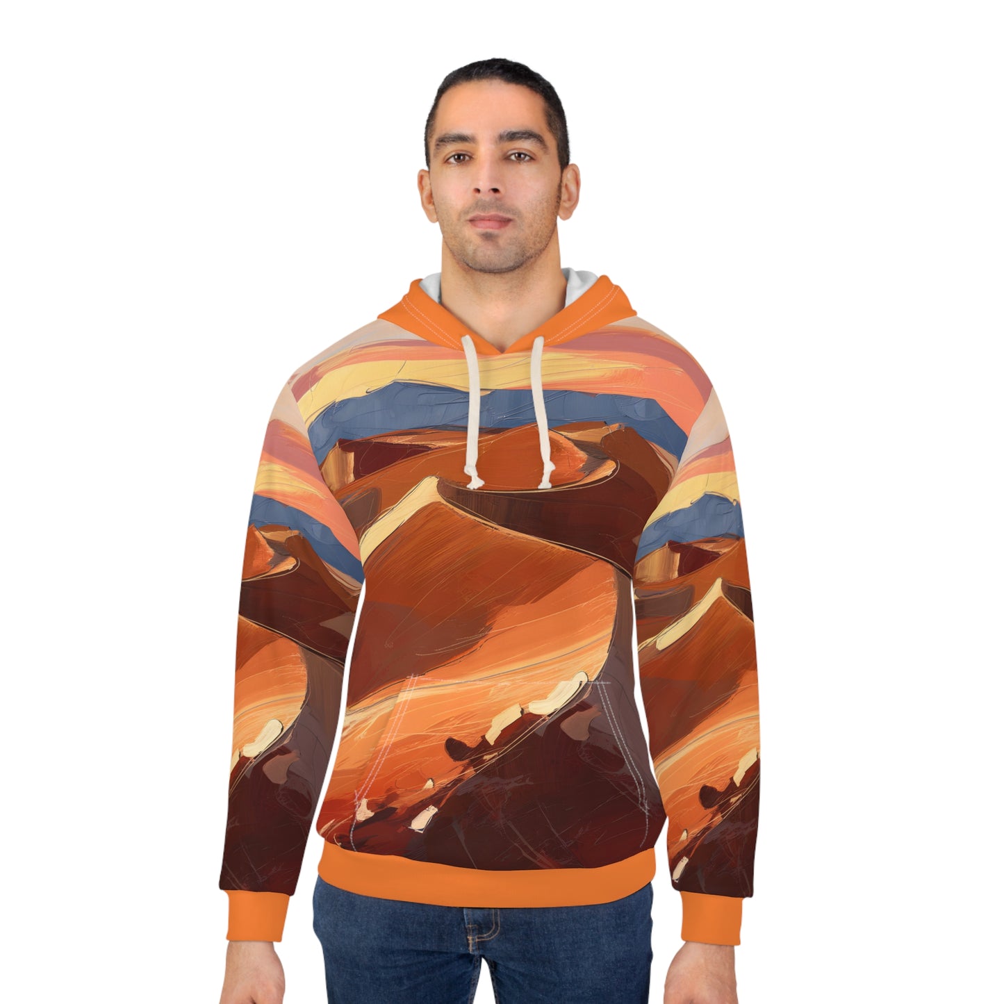 Desert Dunes Hoodie All Over Print Sunset Landscape Southwest Aesthetic Pullover