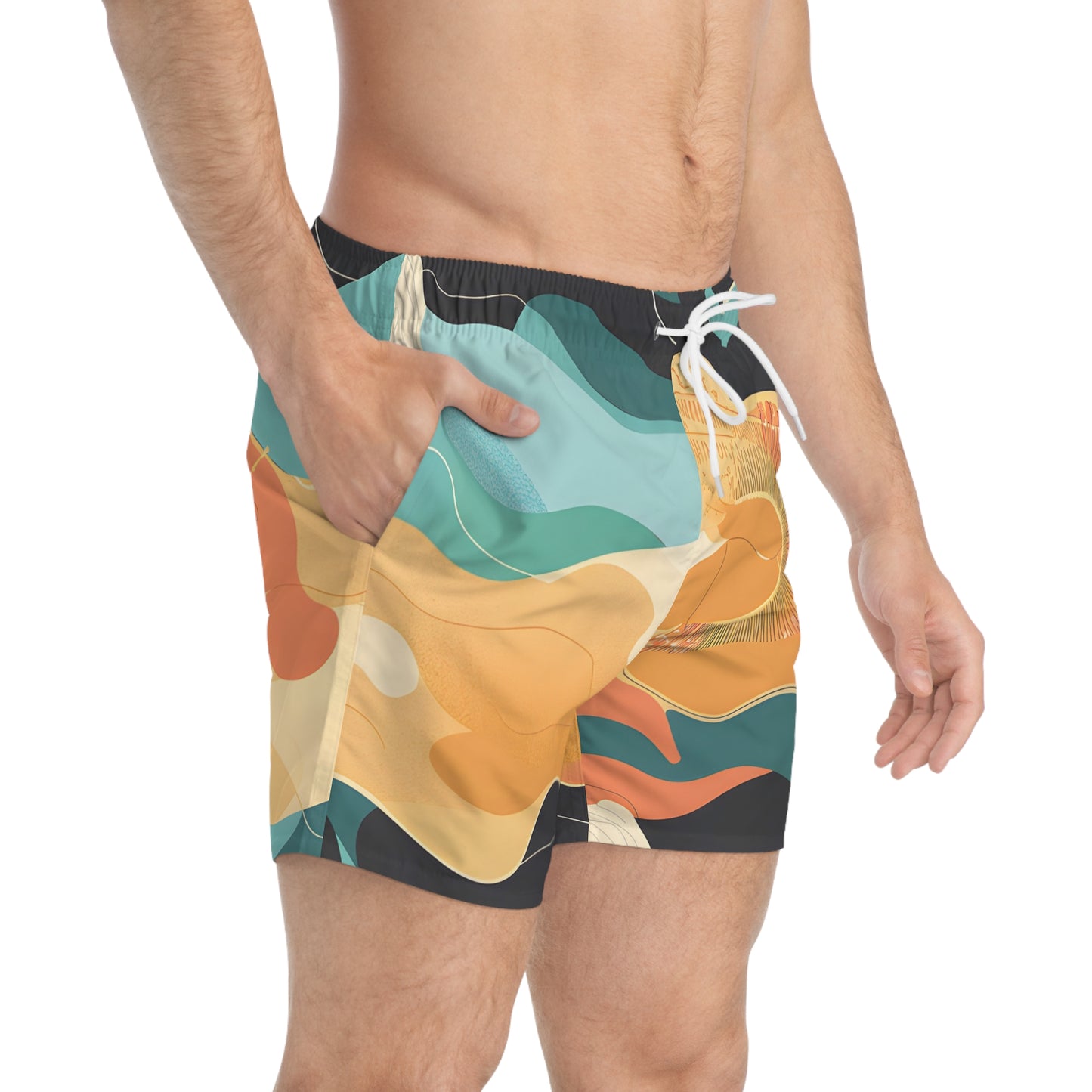 Offshore Spray Mens Swim Trunks Casual Beachwear Swim Shorts
