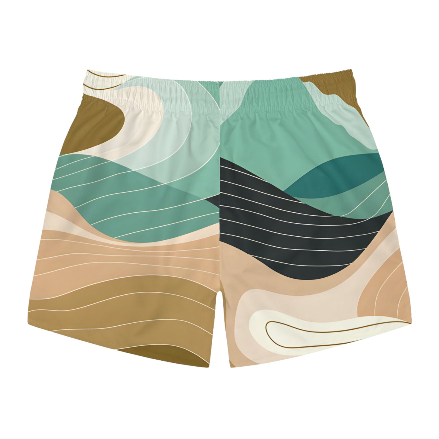 Seafoam Dreams Men's Swim Trunks Stylish Beachwear for Summer