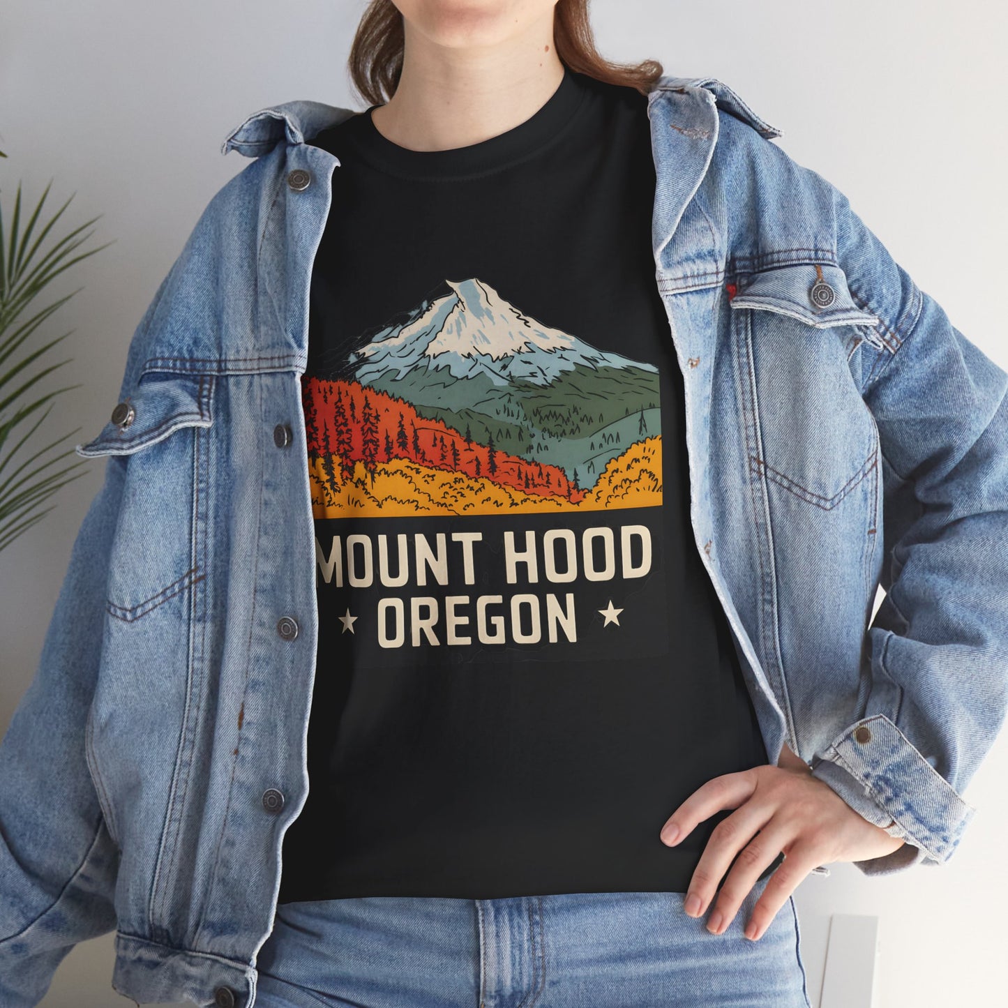 Mount Hood Oregon T-Shirt Unisex Hiking Tee Retro Mountain Nature Travel Gift