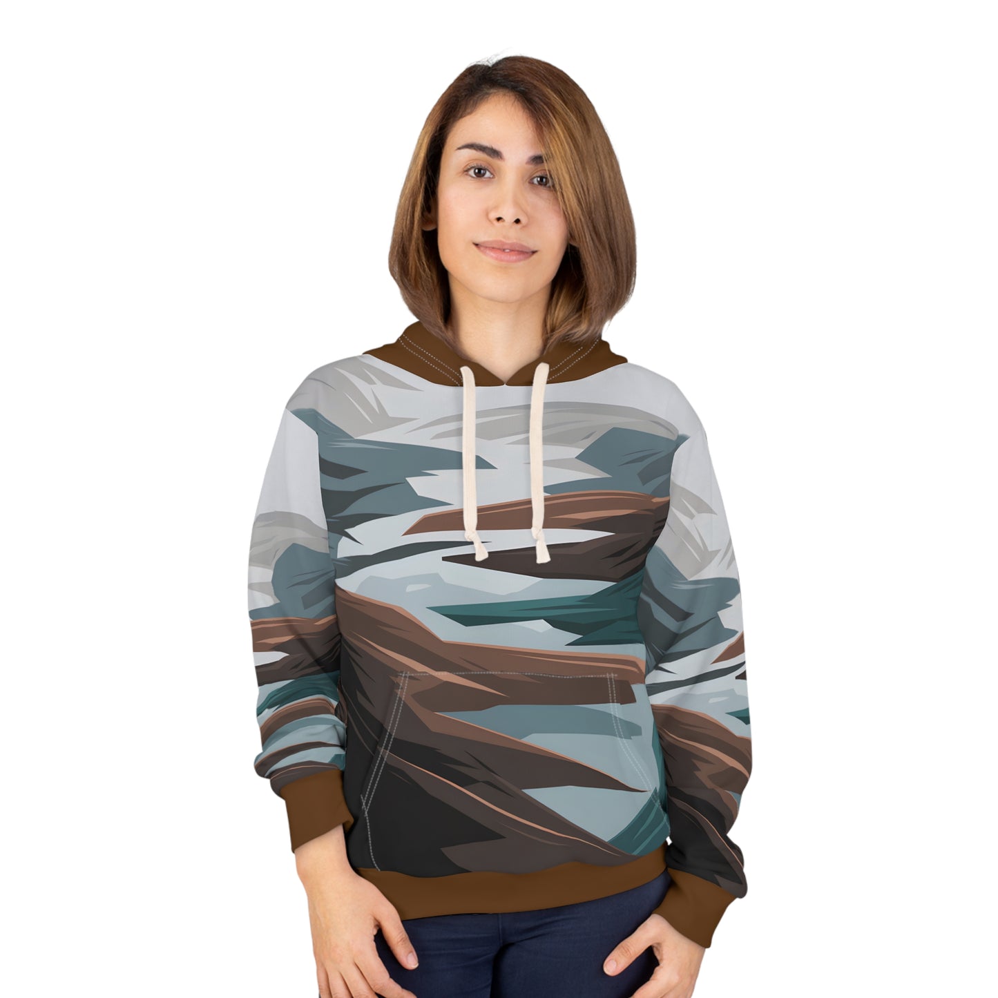 Dusky Mist All Over Print Hoodie Outdoor Travel National Park Travel Apparel
