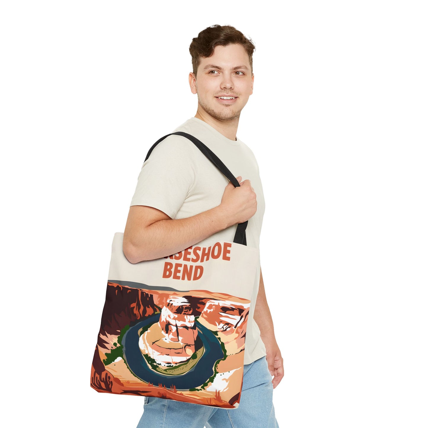 Horseshoe Bend All Over Print Tote Bag Nature Inspired Gift Shopping Apparel