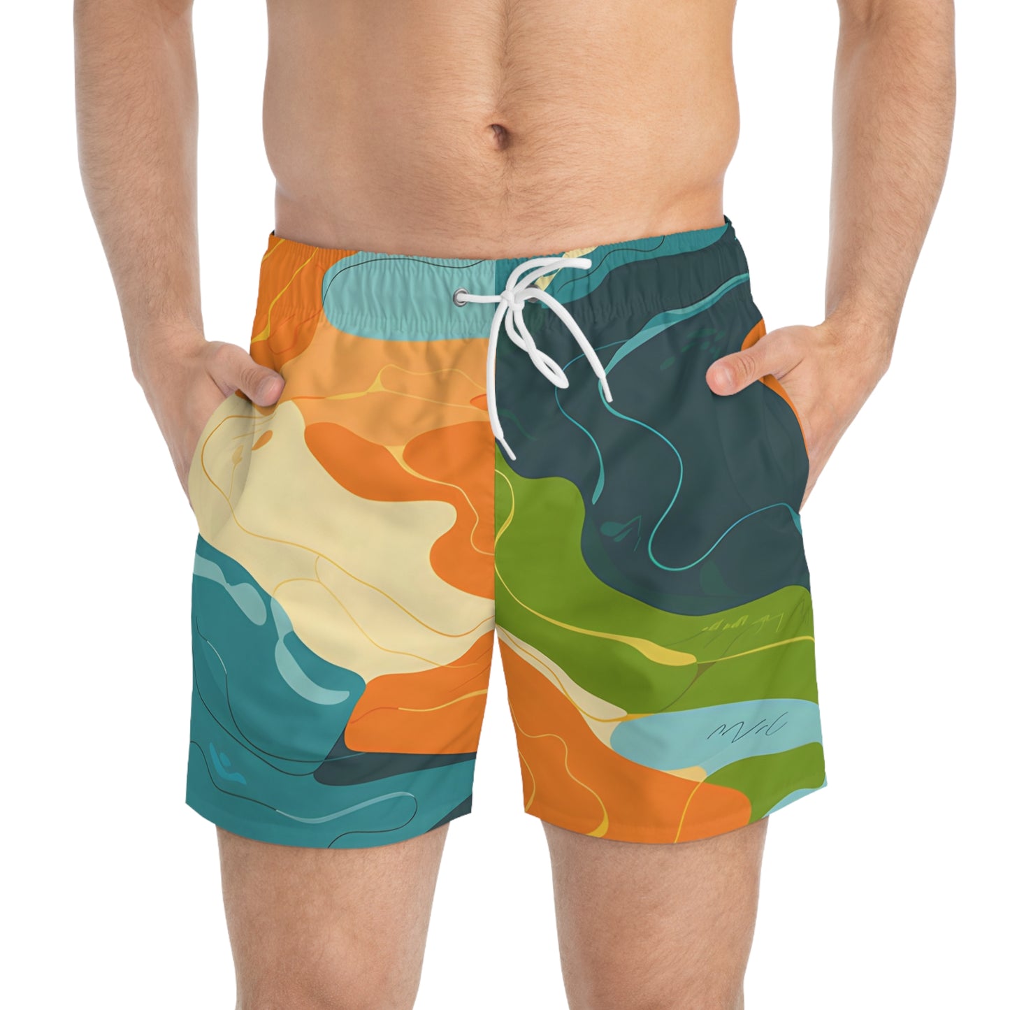 Crystal Bay Swim Trunks Men’s Colorful Shorts Quick Dry Summer Beachwear Surf
