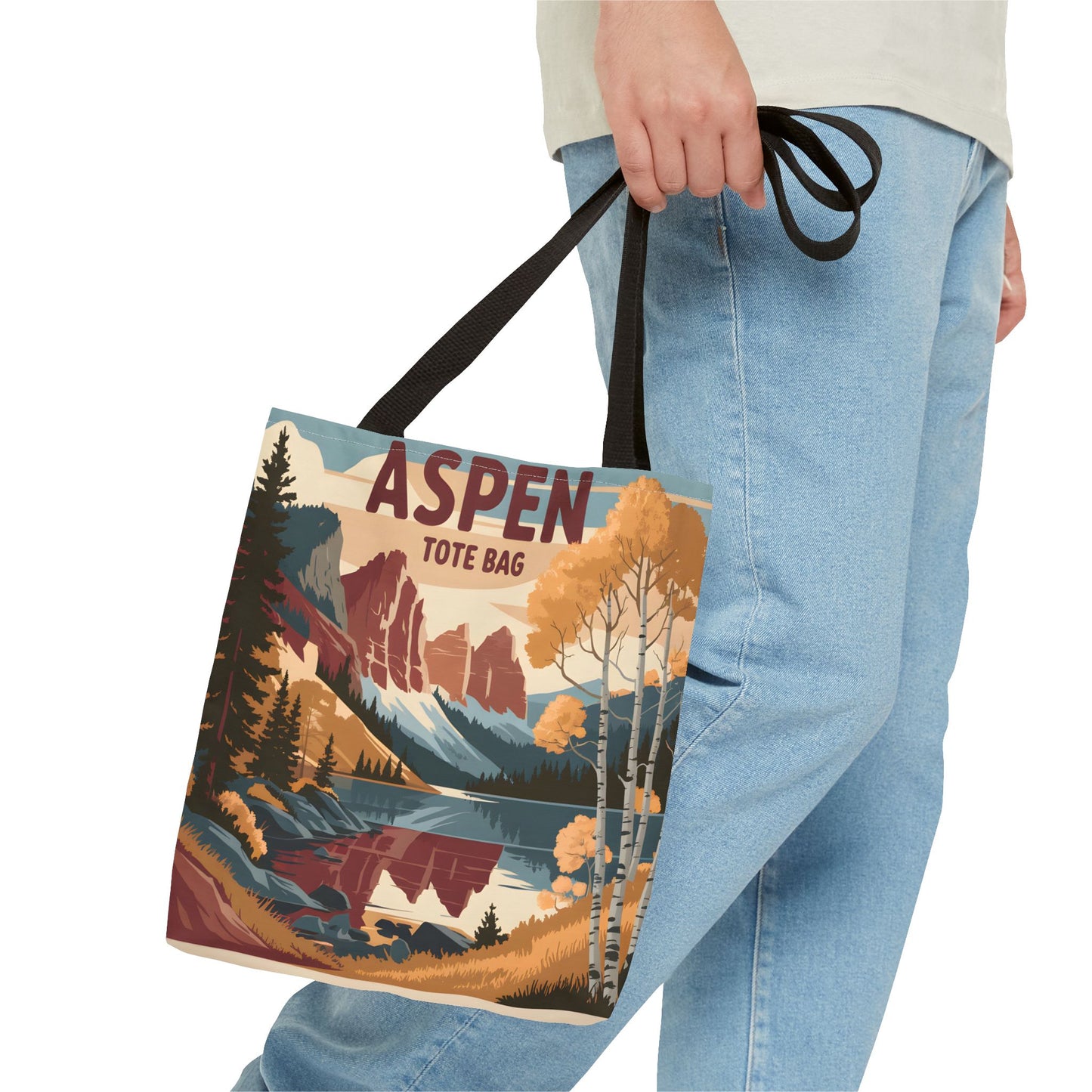 Aspen Landscape All Over Print Tote Bag Travel Shopping Eco Friendly Apparel