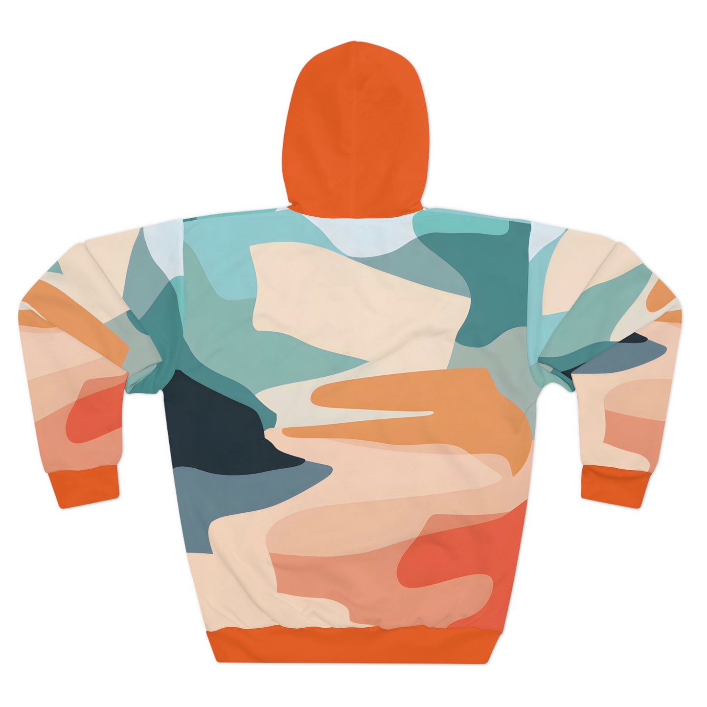 Coral Light Art All-Over Print Pullover Hoodie Outdoor Travel Apparel Unisex