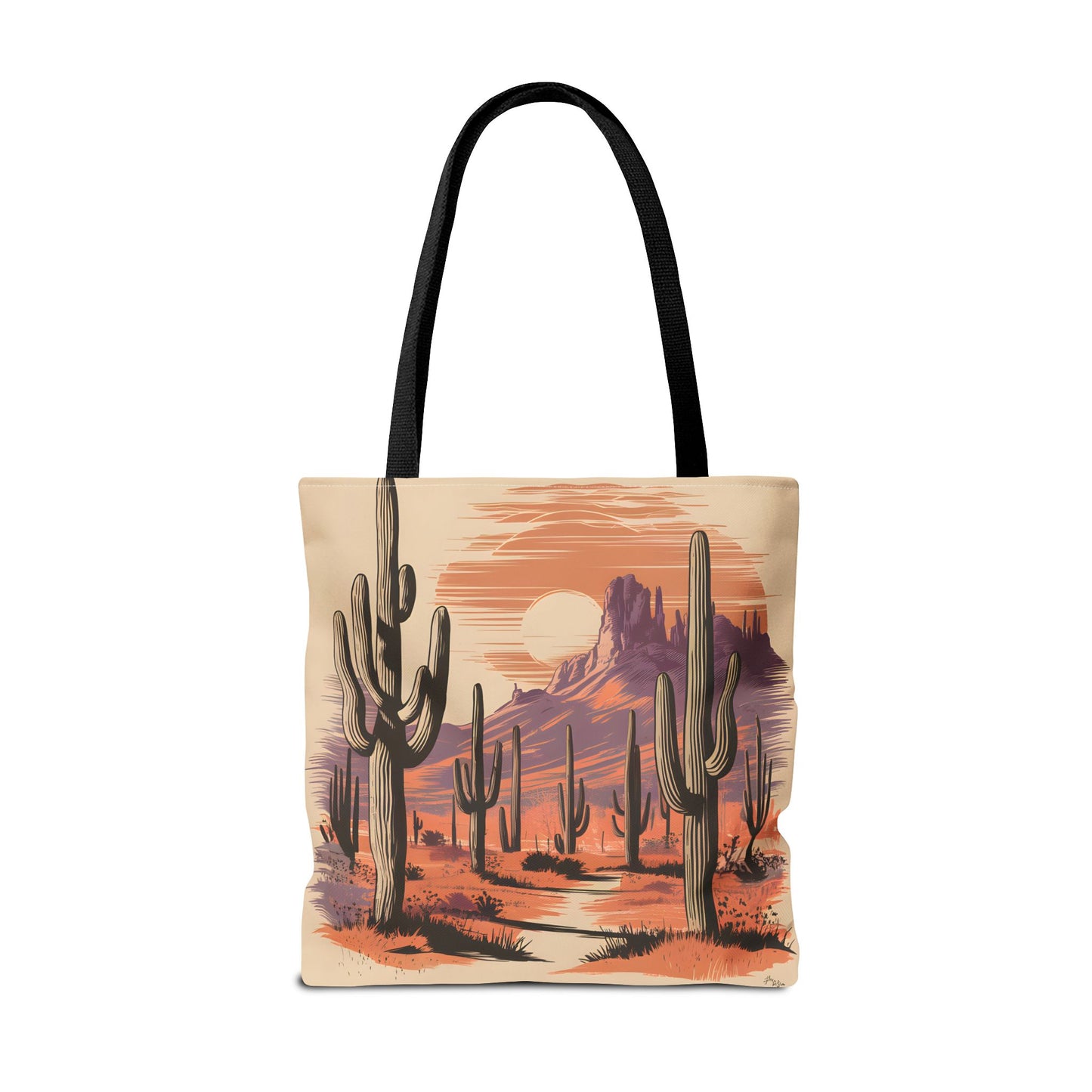 Saguaro National Park Tote Bag Arizona Desert Cactus All Over Print Reusable
