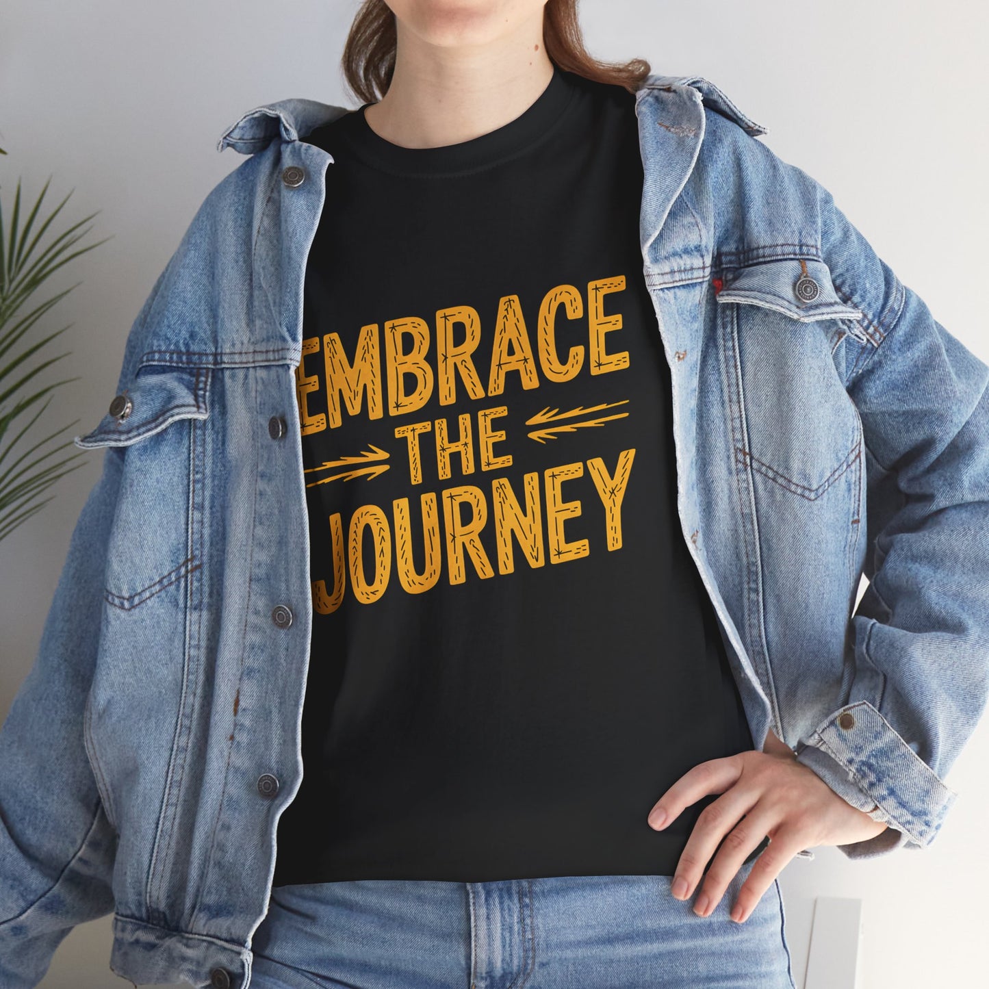 Embrace the Journey Inspirational Graphic T Shirt Art Adventurer Apparel Wear