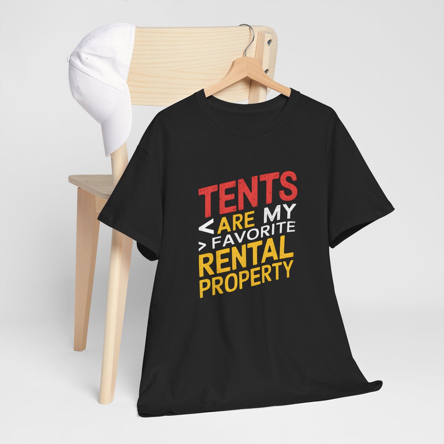 Tents Are My Favorite Rental Property T-Shirt Camping Hiking Outdoor Funny Tee