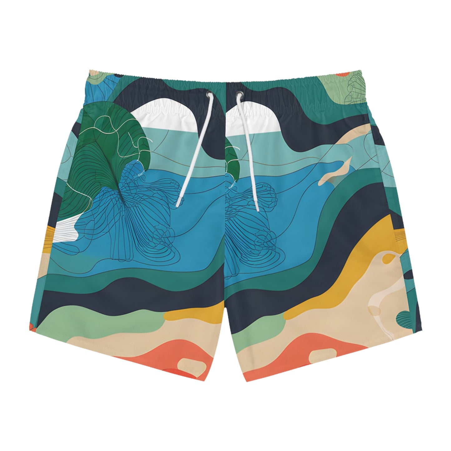 Riptide Revival Men’s Swim Trunks Shorts Stylish Beachwear Summer Surf Surfer