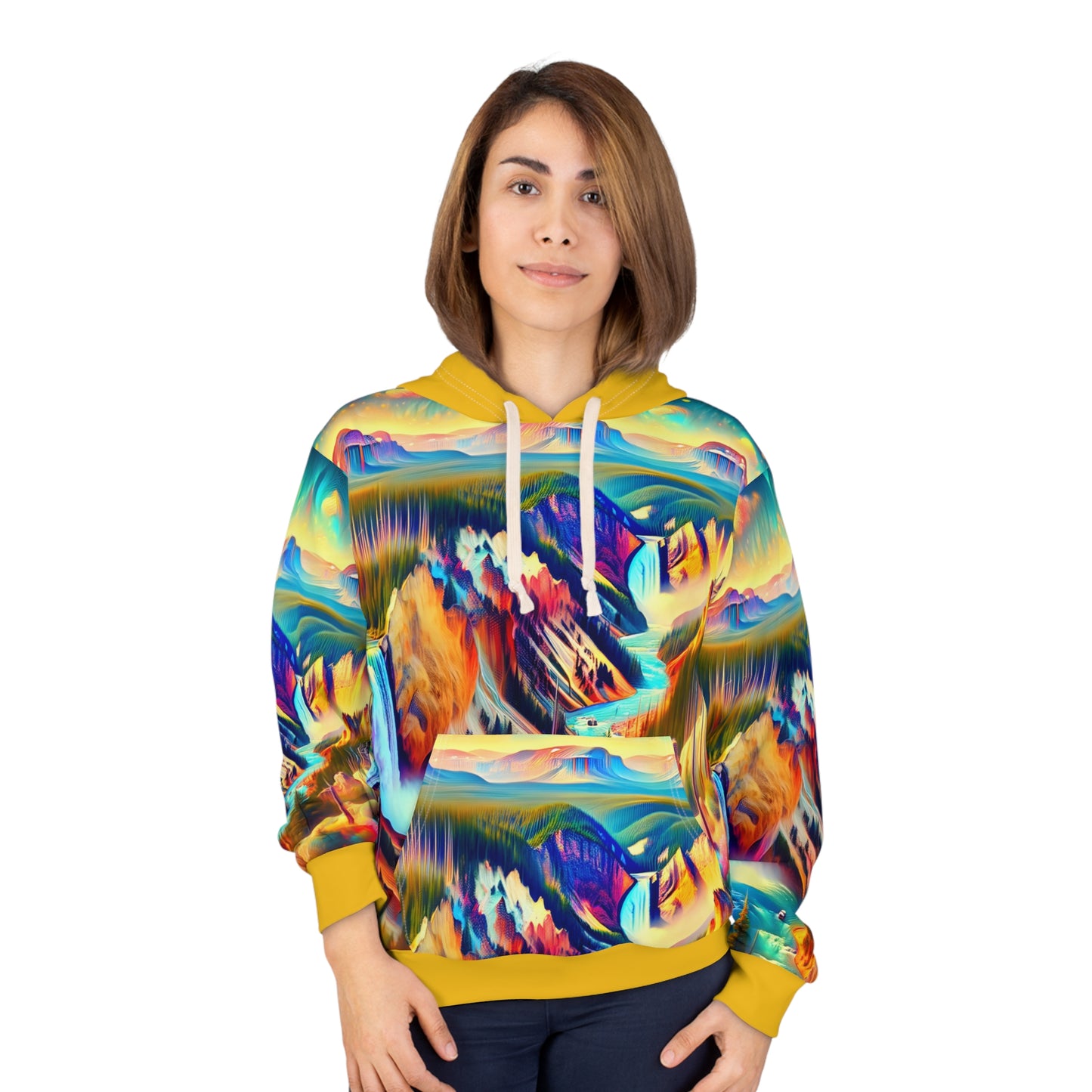 Yellowstone National Park Hoodie All-Over Print Artistic Adventure Pullover