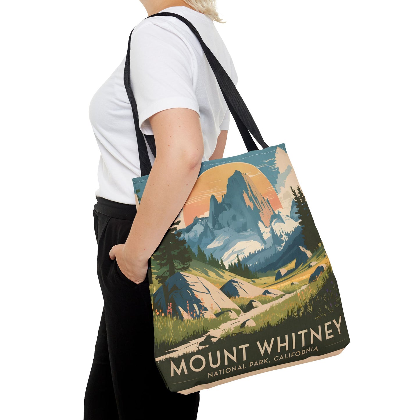 Mount Whitney California All Over Print Tote Bag National Park Travel Apparel