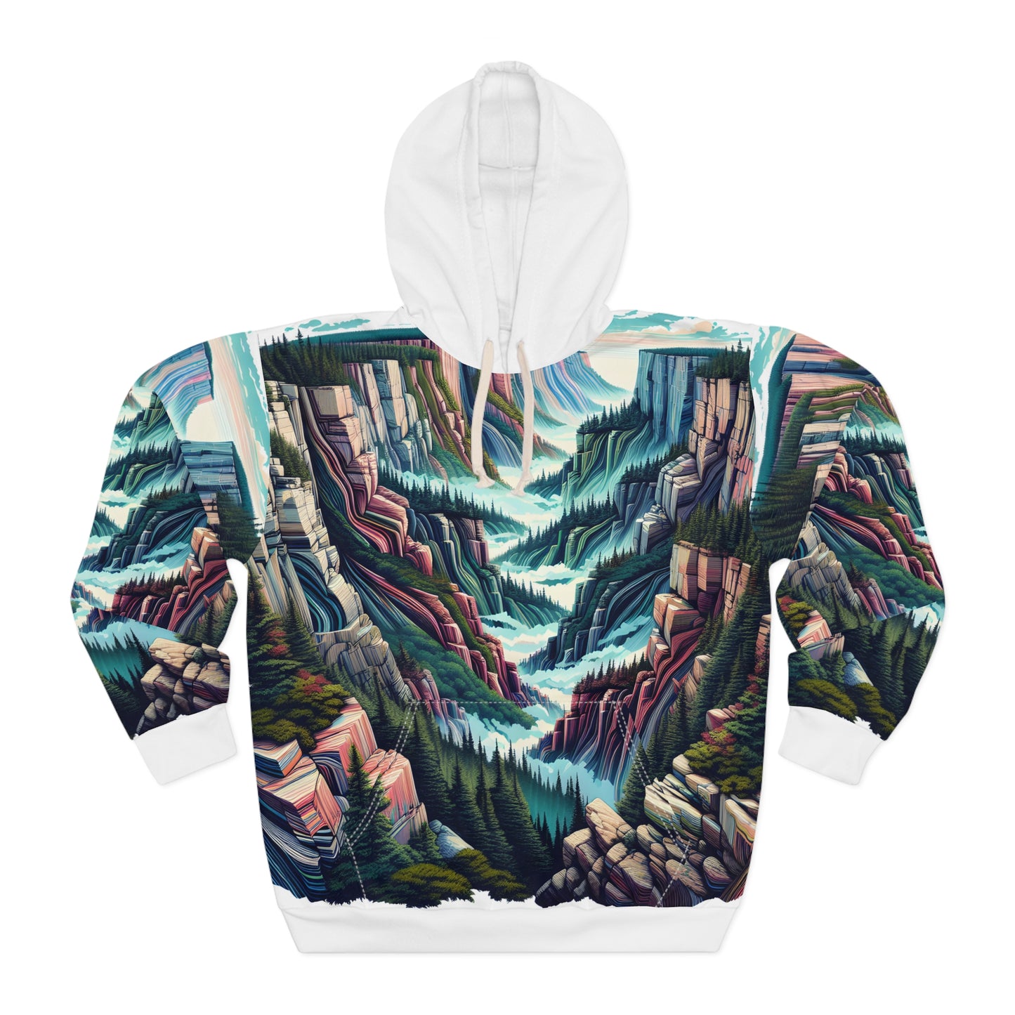 Acadia National Park Pullover Hoodie Precipice Trail All Over Print Outdoor Gear