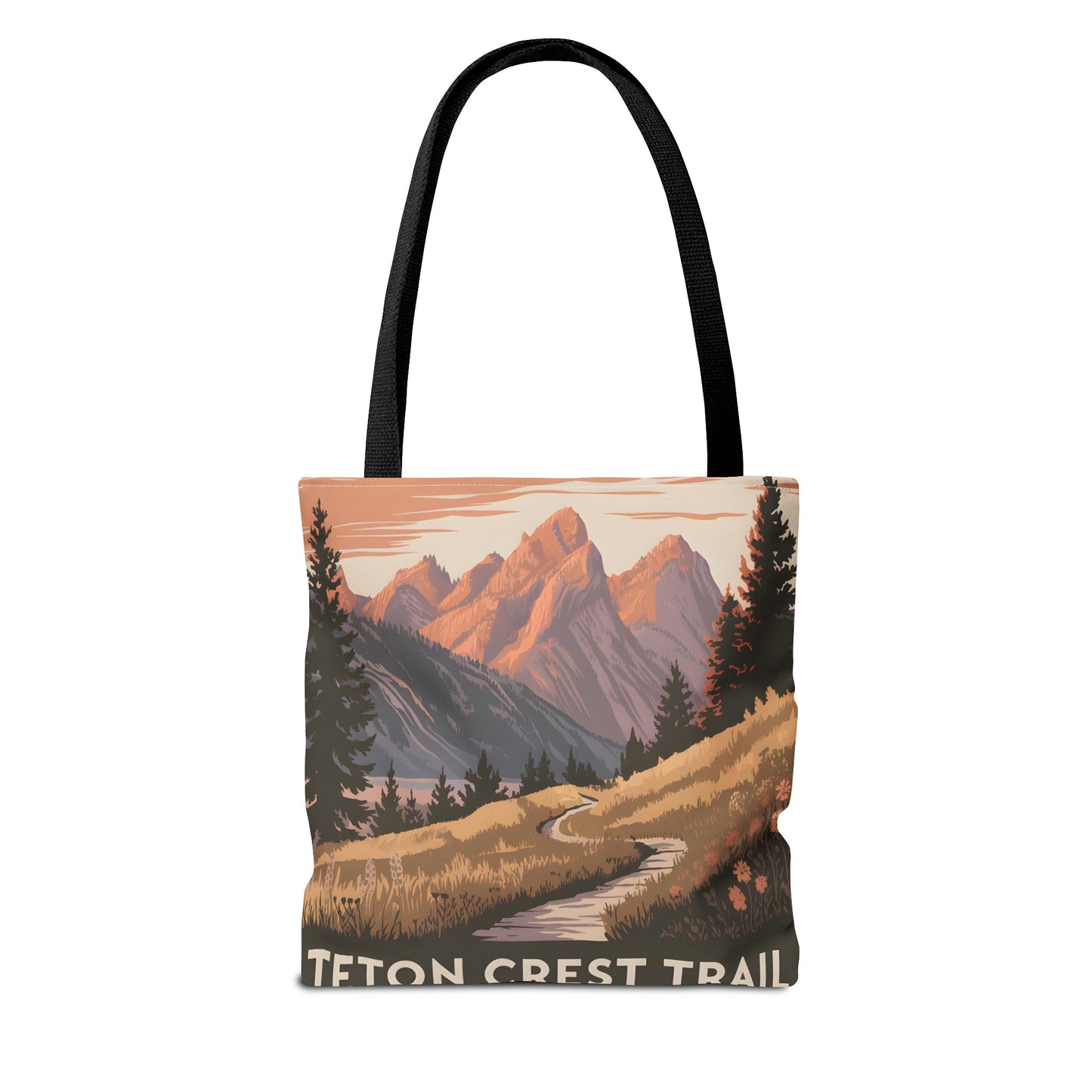 Teton Crest Trail Tote Bag All Over Print Scenic Mountain Hiking Nature Travel