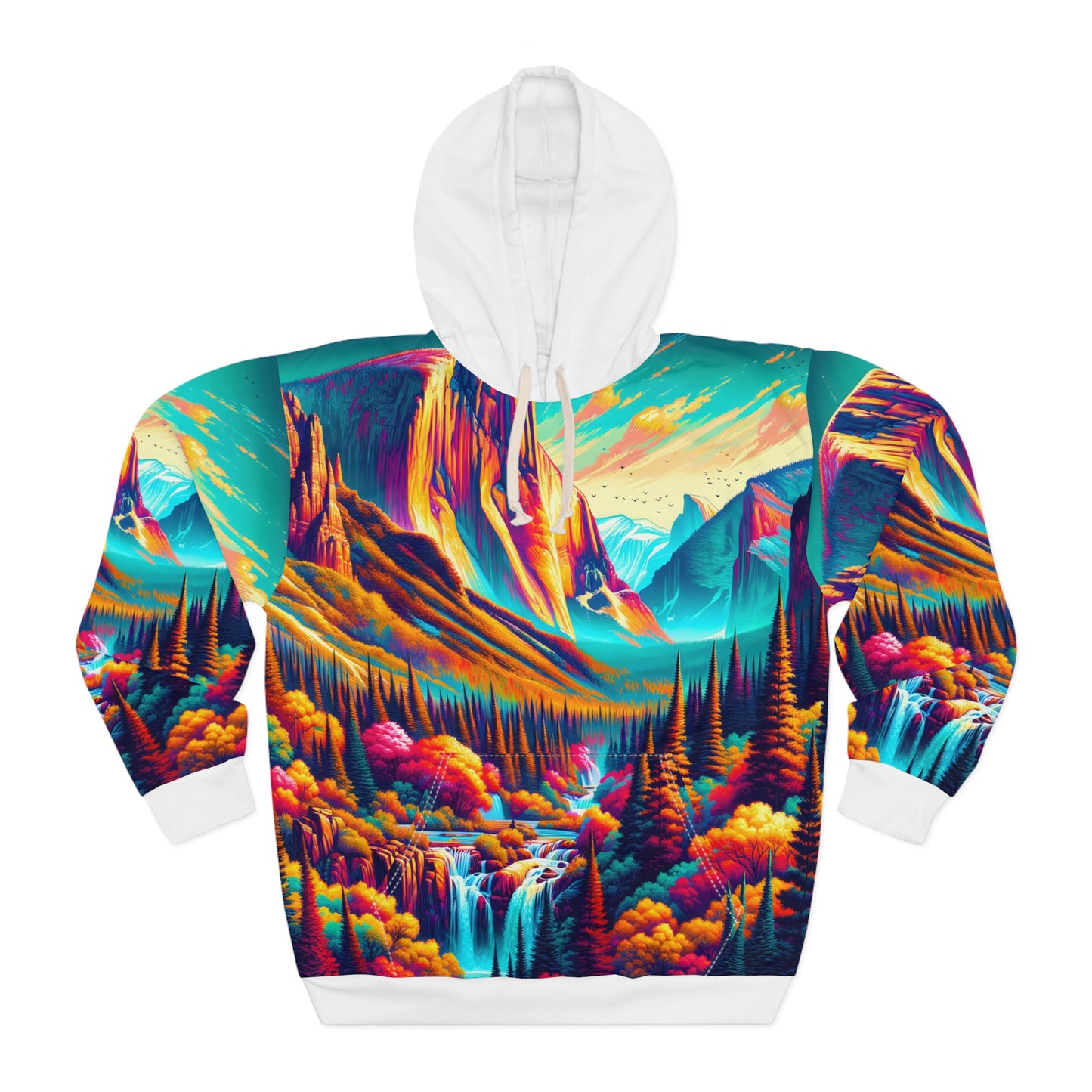 Vibrant Yosemite National Park All-Over Print Hoodie for Outdoor Lovers