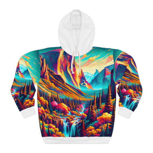 Vibrant Yosemite National Park All-Over Print Hoodie for Outdoor Lovers