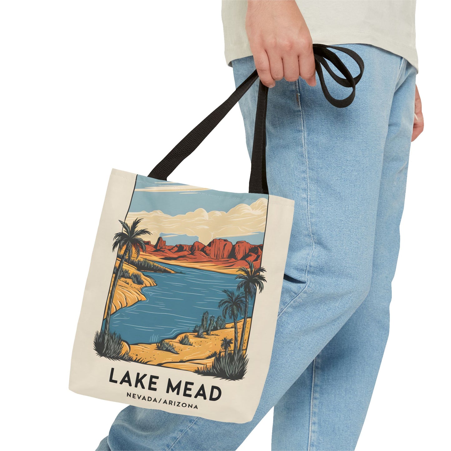 Lake Mead All Over Print Tote Bag Unique Design Nevada Arizona Travel Gift